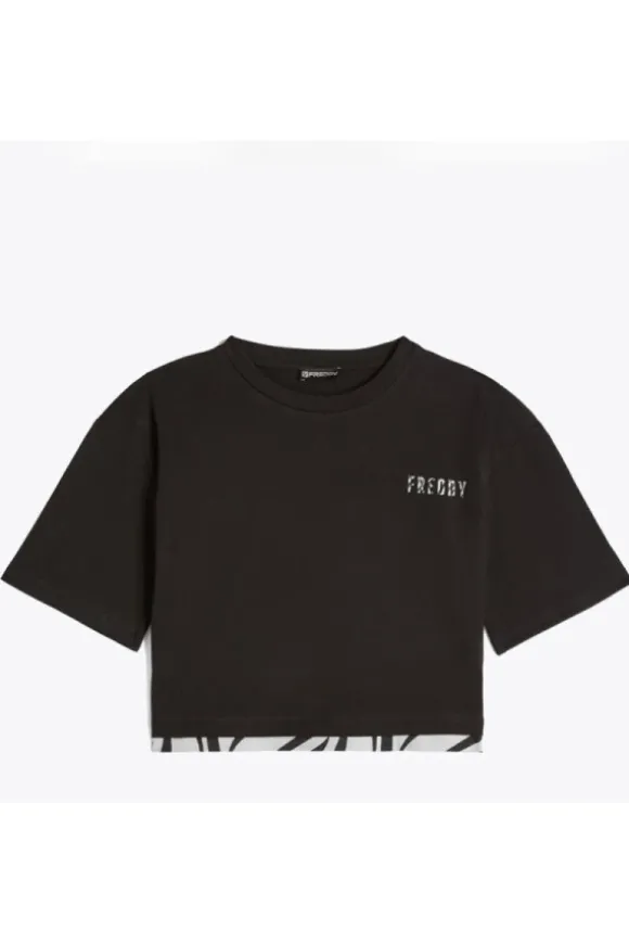 Freddy T-shirt manica corta 4wmvt3 Black zebr