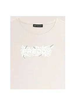 Freddy T-shirt manica corta F4wcrt3 White/sand