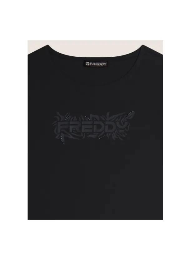 Freddy T-shirt manica corta F4wcrt3 Nero