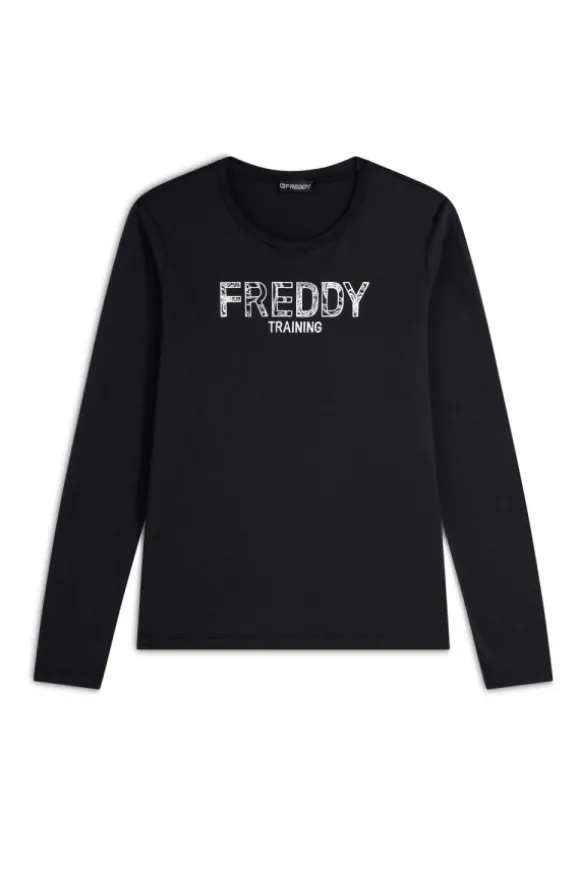 Freddy T-shirt manica lunga F4wtrt4 Nero