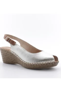 Greenhill Sandalo zeppa 15531 Platino