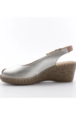 Greenhill Sandalo zeppa 15531 Platino