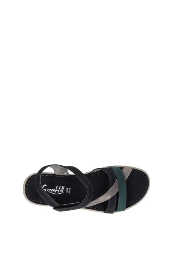 Greenhill Sandalo zeppa 48310 Blu