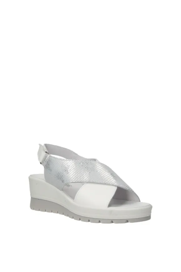 Igi e co Sandalo zeppa 76647 Argento