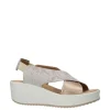 Igi e co Sandalo zeppa 76657 Platino