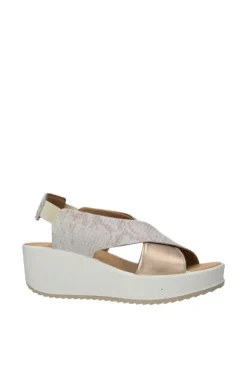 Igi e co Sandalo zeppa 76657 Platino