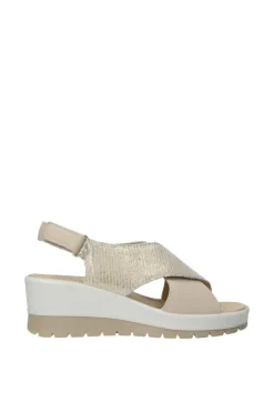 Igi e co Sandalo zeppa 76647 Platino