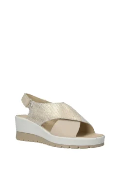 Igi e co Sandalo zeppa 76647 Platino