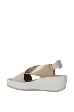 Igi e co Sandalo zeppa 76657 Platino