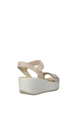 Igi e co Sandalo zeppa 76656 Platino