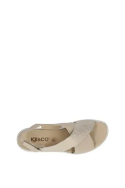 Igi e co Sandalo zeppa 76647 Platino