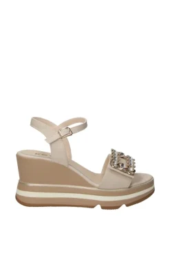 Keys Sandalo zeppa K9650 Beige