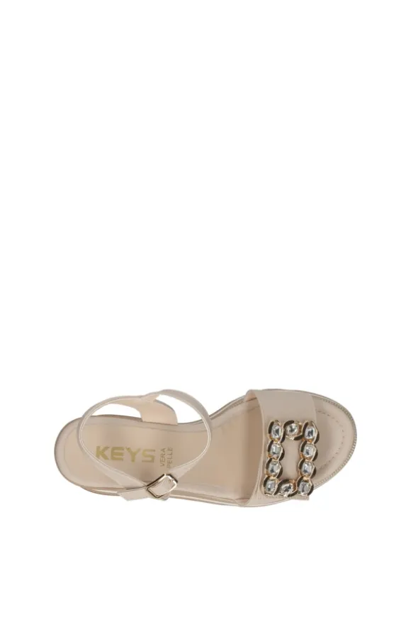 Keys Sandalo zeppa K9650 Beige