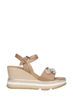 Keys Sandalo zeppa K11023 Nocciola