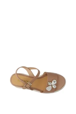 Keys Sandalo zeppa K11023 Nocciola