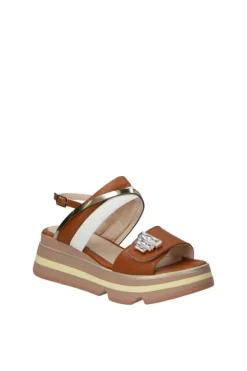 Keys Sandalo zeppa K9701 Tabacco