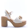 Kiss e shock Sandalo tacco 72218 Avorio