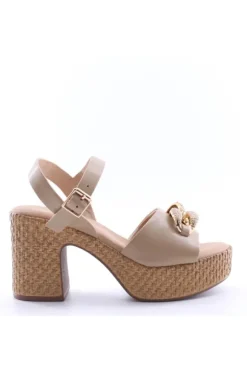 Kiss e shock Sandalo tacco 72218 Beige