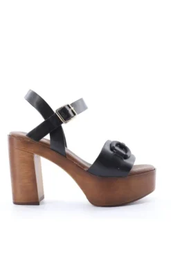 Kiss e shock Sandalo tacco 71255 Nero