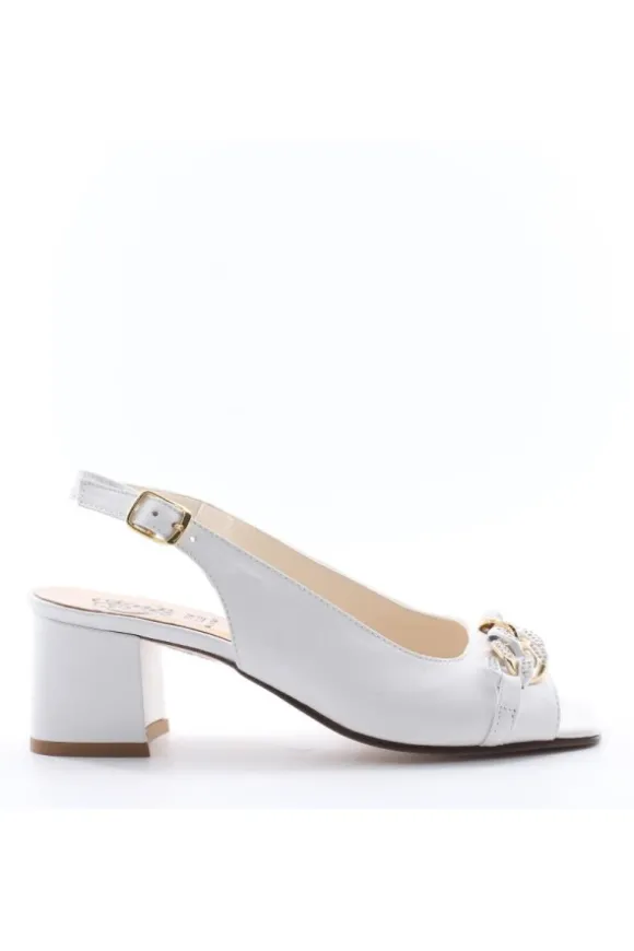 Kiss e shock Sandalo tacco 48620 Bianco