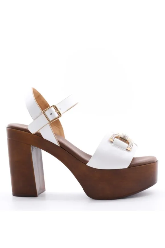 Kiss e shock Sandalo tacco 59234 Bianco