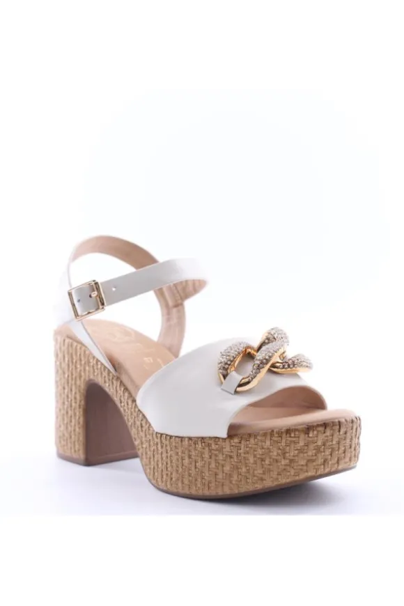 Kiss e shock Sandalo tacco 72218 Avorio