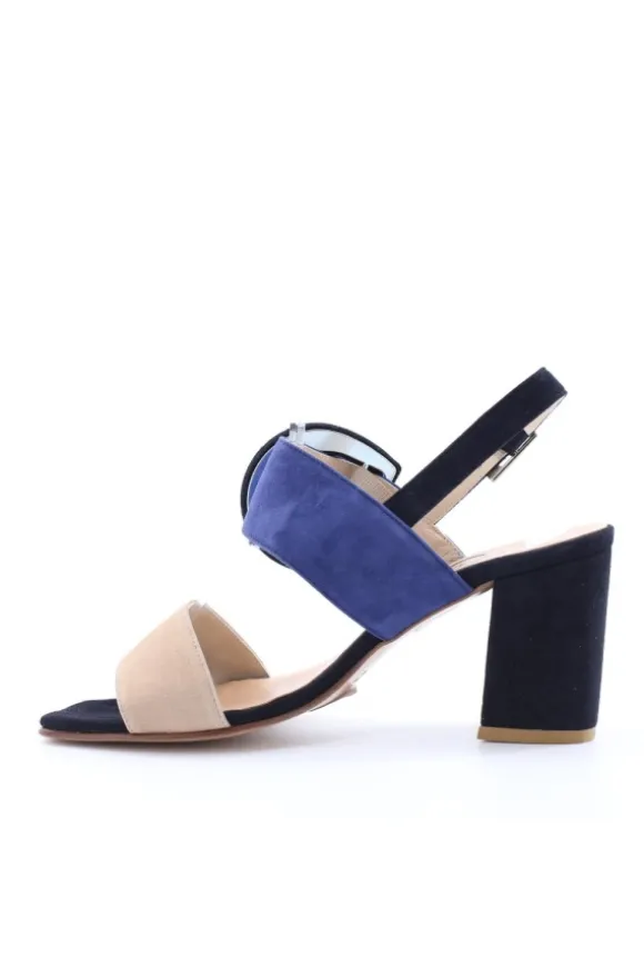 Kiss e shock Sandalo tacco 39643 Blu