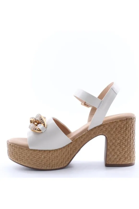 Kiss e shock Sandalo tacco 72218 Avorio