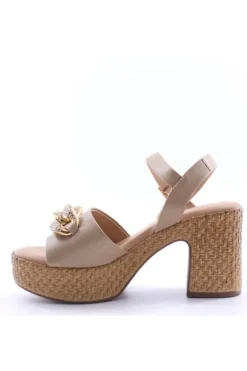 Kiss e shock Sandalo tacco 72218 Beige