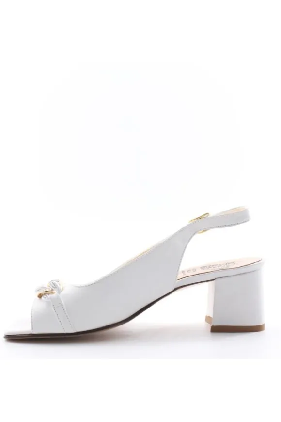 Kiss e shock Sandalo tacco 48620 Bianco