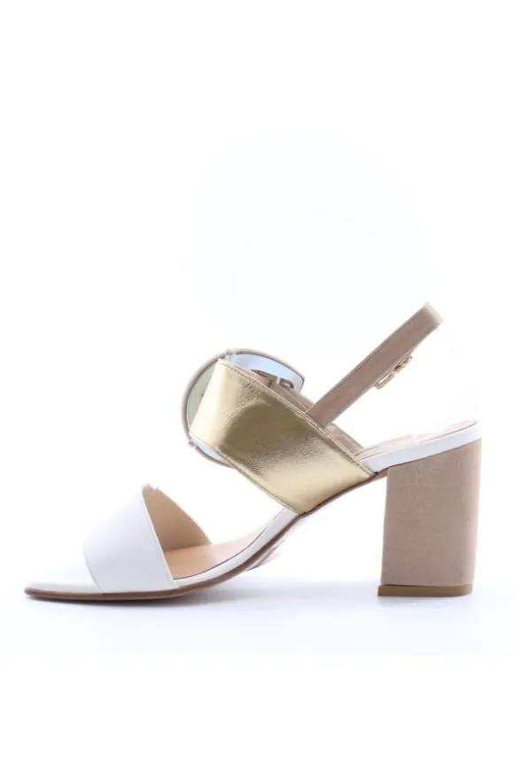 Kiss e shock Sandalo tacco 39643 Bianco