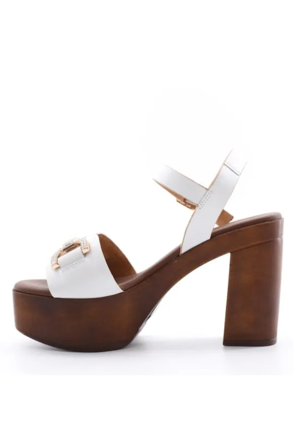 Kiss e shock Sandalo tacco 59234 Bianco