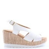 Kiss e shock Sandalo zeppa 51267 Bianco