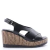 Kiss e shock Sandalo zeppa 51267 Nero