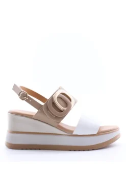 Kiss e shock Sandalo zeppa 21214 Bianco
