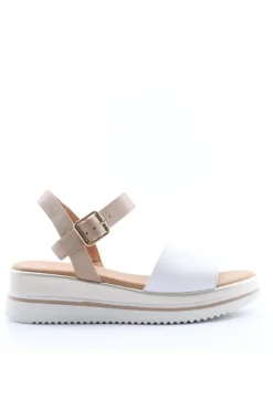 Kiss e shock Sandalo zeppa 81222 Bianco