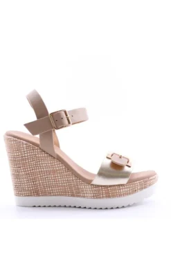 Kiss e shock Sandalo zeppa 52221 Platino