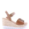 Kiss e shock Sandalo zeppa 51264 Cuoio
