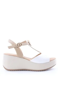 Kiss e shock Sandalo zeppa 13265 Bia/beige