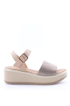 Kiss e shock Sandalo zeppa 82244 Taupe