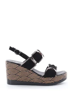 Kiss e shock Sandalo zeppa 51250 Nero