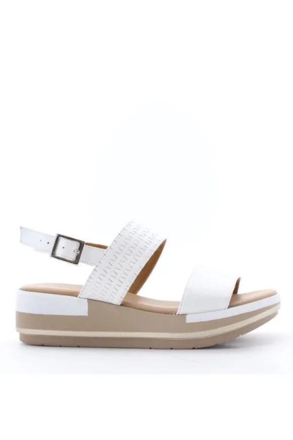 Kiss e shock Sandalo zeppa 81256 Bianco