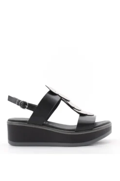 Kiss e shock Sandalo zeppa 82240 Nero