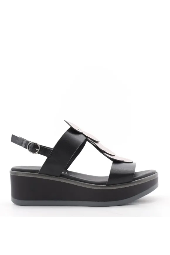 Kiss e shock Sandalo zeppa 82240 Nero
