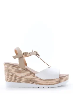 Kiss e shock Sandalo zeppa 51232 Bia/beige