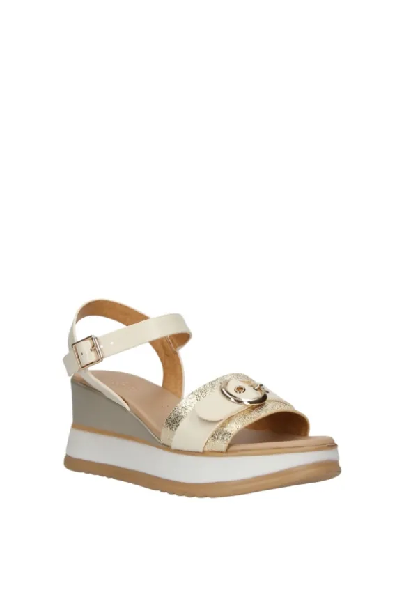 Kiss e shock Sandalo zeppa 21241 Avorio