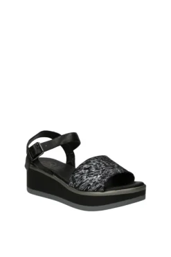Kiss e shock Sandalo zeppa 84288 Nero