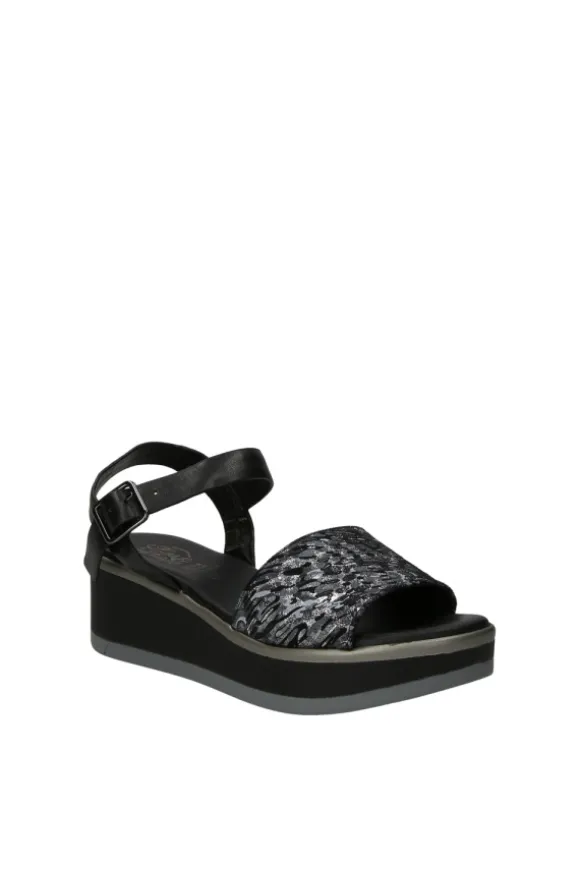Kiss e shock Sandalo zeppa 84288 Nero