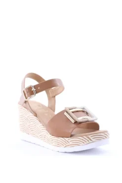 Kiss e shock Sandalo zeppa 51264 Cuoio