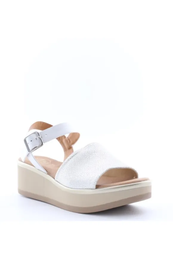 Kiss e shock Sandalo zeppa 82244 Bianco